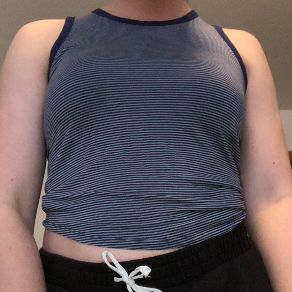 Striped blue tank top